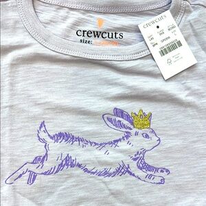 NWT Crewcuts Girls lilac purple lavender bunny tee t-shirt Spring Easter Rabbit